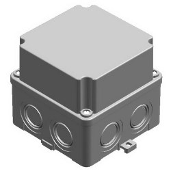 Mete Enerji / 110x110x100 THERMOPLASTIC JUNCTION's DEEP TRANSPARENT GRAY COVER - Mete Enerji