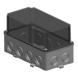 Mete Enerji / 110x210x120 THERMOPLASTIC JUNCTION's DEEP TRANSPARENT GRAY COVER - Mete Enerji