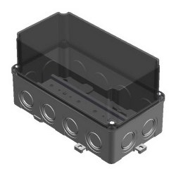 Mete Enerji 110x210x120 Thermoplastic Terminal Block Box with Deep Transparent Cover - Mete Enerji