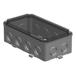 Mete Enerji / 110x210x70 THERMOPLASTIC JUNCTION's DEEP TRANSPARENT GRAY COVER - Mete Enerji