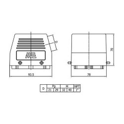 Mete Enerji 12x35a Uzatma Fiş-2 Yan Girişli Rakorsuz-403155 - 2