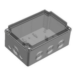 Mete Enerji / 140x210x90 THERMOPLASTIC JUNCTION's DEEP TRANSPARENT GRAY COVER - Mete Enerji