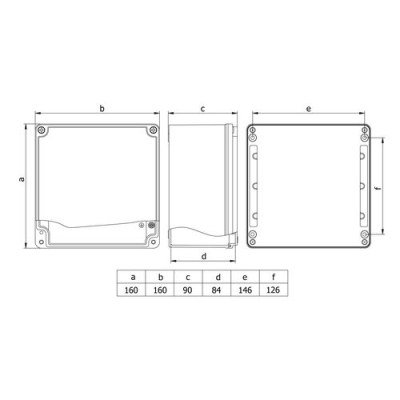 Mete Enerji / 160x160x90 ALUMINUM JUNCTION - 2