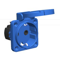 Mete Enerji 1x16a Pano Prizi Yaylı Sistem Arka Giriş Con Kapaklı Mavi-40403506 - Mete Enerji