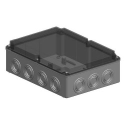 Mete Enerji / 210x290x90 THERMOPLASTIC JUNCTION's DEEP TRANSPARENT GRAY COVER - Mete Enerji