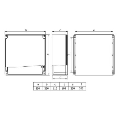 Mete Enerji 250x250x110 Alüminyum Buat-402524 - 2