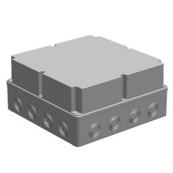 Mete Enerji / 290x290x140 THERMOPLASTIC JUNCTION's DEEP TRANSPARENT GRAY COVER - Mete Enerji