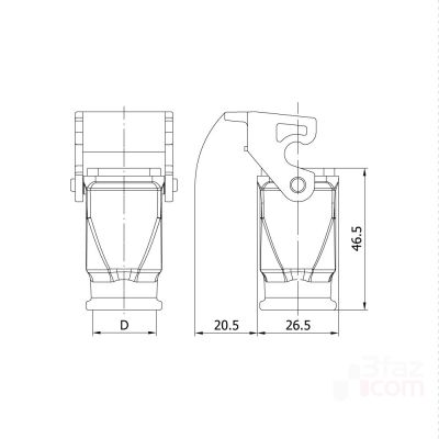 Mete Enerji 3x10A. Thermoplastic Extension Socket - 2