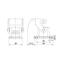 Mete Enerji 3x10A. Thermoplastic Machine Socket - 2