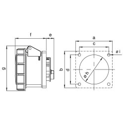 Mete Enerji 3x16a Ip67 Makıne Prızı-Düz-Vidalı Bağlantı-406504v - 2