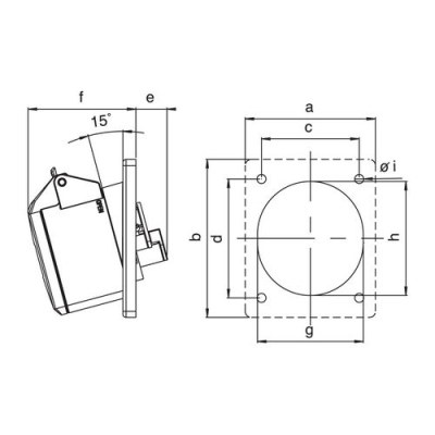 Mete Enerji 3x32a Ip44 Makine Prizi Eğik Vidalı Bağ/ 406513v - 2