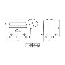 Mete Enerji 4-2x80-16a Çoklu Uzatma Fişi Yan Girişli-403423 - 2