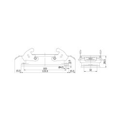 Mete Enerji 4-0x80a Çoklu Makine Prizi Metal Mandallı-403400s - 2