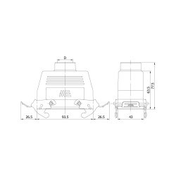 Mete Enerji 4-0x80a Çoklu Uzatma Prizi Üst Giriş Metal Manco-403411s - 2