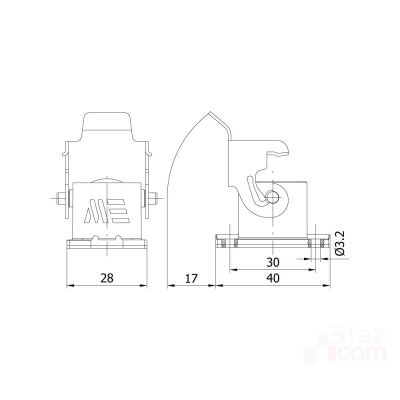 Mete Enerji 5x10a Makine Prizi Arka Girişli-403011s - 2