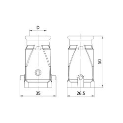 Mete Enerji 5x10a Fiş Arka Girişli Rakorsuz-403074 - 2