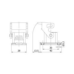 Mete Enerji 5x10a Makine Prizi Arka Girişli-403076 - 2