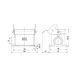 Mete Enerji 6x16a Çoklu Duvar Prizi Metal Mandallı Rakorsuz-403096s - 2