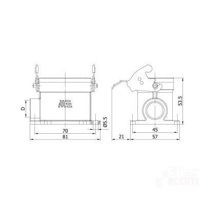 Mete Enerji 6x16a Çoklu Duvar Prizi Metal Mandallı Rakorsuz-403096s - 2