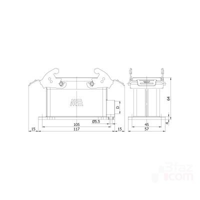 Mete Enerji 6x35a Çoklu Duvar Prizi Metal Mandallı Rakorsuz-403106s - 2