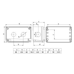 Mete Enerji / 80x130x73 Double Button Box - 2