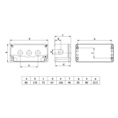 Mete Enerji-80x170x73 3-lü Buton Kutusu-402620 - 2