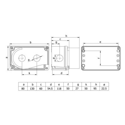 Mete Enerji / 80x170x73 Double Protected Button Box - 2