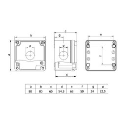 Mete Enerji / 80x80x73 Double Protected Button Box - 2