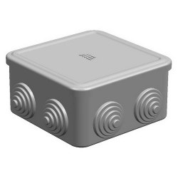 Mete Enerji / 90x90x45 THERMOPLASTIC JUNCTION's SNAP-ON TRANSPARENT GRAY COVER - Mete Enerji