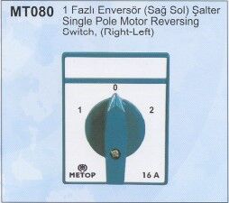 Metop-10a Enversör Sağ Sol 1x10A Pako Şalter-MT080-10A - 6