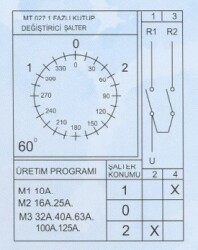 Metop-50a Kutup Değiştirici 1x50A Pako Şalter-MT027-50A - 2