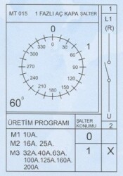 Metop-50a Monofaze Aç-Kapa Pako Şalter-MT015-50A - 2