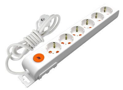 Mutlusan 6lı Topraklı Grup Prizi 2 metre (Çocuk Korumalı) - 1