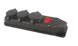 Mutlusan MUT-293A 1x16A Monofaz 3lü Grup Priz Anahtarlı - Mutlusan