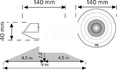 Nade - 10359- 360 ° Ceiling Type Motion Sensor Recessed - 2