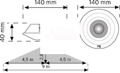 Nade-10359-360° Tavan Tipi Hareket Sensörü Sıva Altı - 2