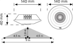 Nade-10360-360° Tavan Tipi Hareket Sensörü-Sü - Thumbnail