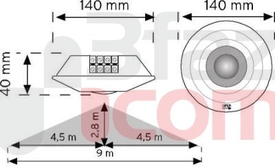 Nade-10360-360° Tavan Tipi Hareket Sensörü-Sü - 2