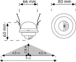 Nade-10365-360° Spot Tipi Hareket Sensörü-Sıvaaltı - 2