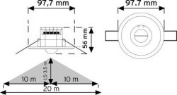 Nade-10366-Tavan Tipi Hf-Radar-Sensör-Sıvaaltı Bskl - 2