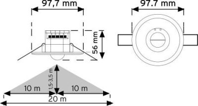 Nade-10366-Tavan Tipi Hf-Radar-Sensör-Sıvaaltı Bskl - 2