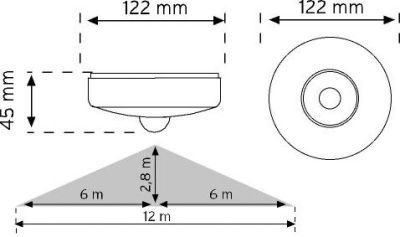 Nade-10464-360° Tavan Tipi Hareket Sensörü-Sıvaüstü - 2