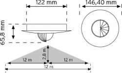 Nade-10465-360° Tavan Tipi Hareket Sensörü-Sa - 2