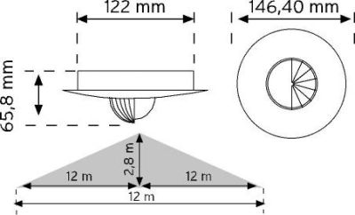 Nade-10465-360° Tavan Tipi Hareket Sensörü-Sa - 2