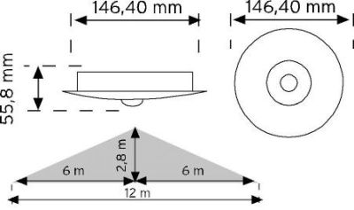 Nade-10466-360° Tavan Tipi Hareket Sensörü-Sıvaaltı - 2