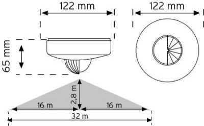 Nade-10467-E-Motıon 360° Tavan Tipi Hareket Sensörü-Koridor Sensor- - 2