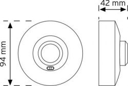 NADE - 10367- CEILING TYPE HF(RADAR) SENSOR - SURFACE MOUNTED - 2