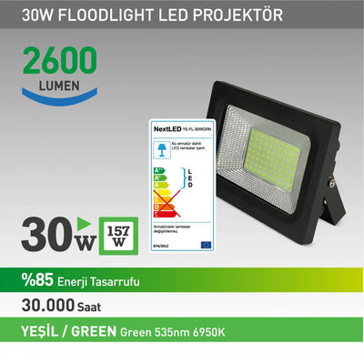 Next LED 30W Led Projektör Yeşil - 1
