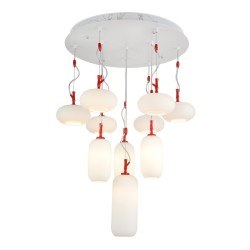 Özcan 10-lü Söğüt Sarkıt Kırmızı10x 4w Led-5249-10a.06 - Özcan Aydınlatma