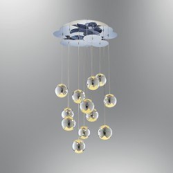 Özcan 12-li Adios Sarkıt Krom1x 96w Smd Led-5372-12a.02 - Özcan Aydınlatma